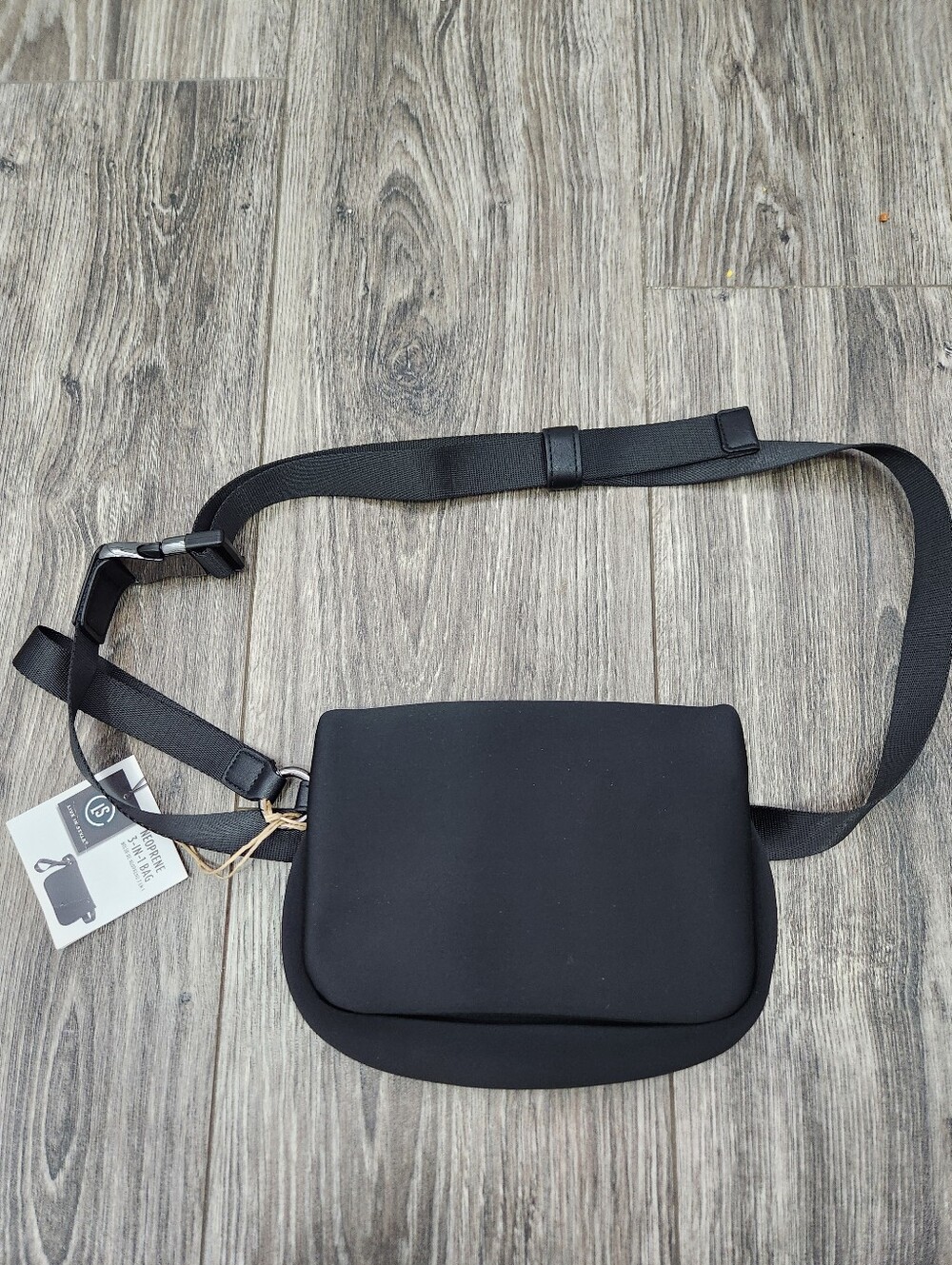 NWT Neoprene 3 In 1 Bag Crossbody, Belt, Or Wristlet Black